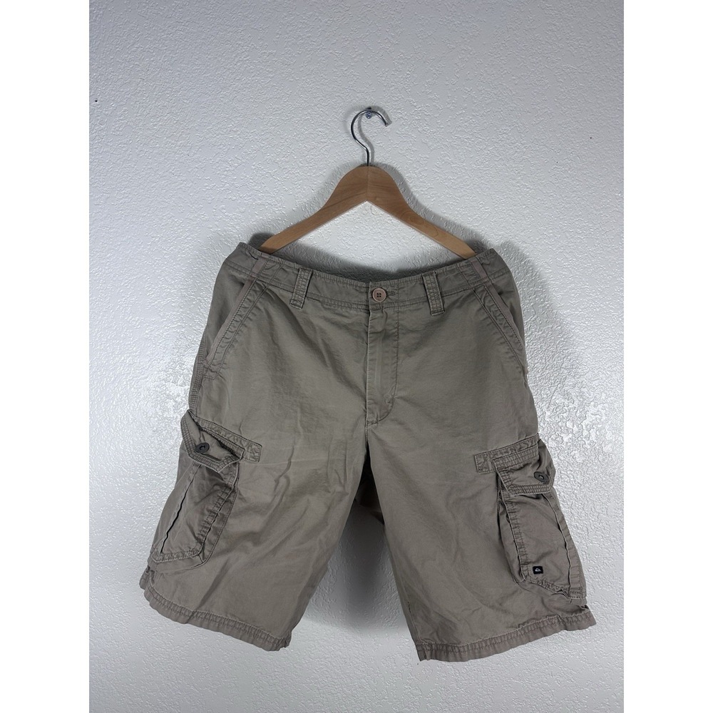 Quiksilver Cargo Shorts Men's Size 31 Khaki Beige Utility Outdoor Skate Casual